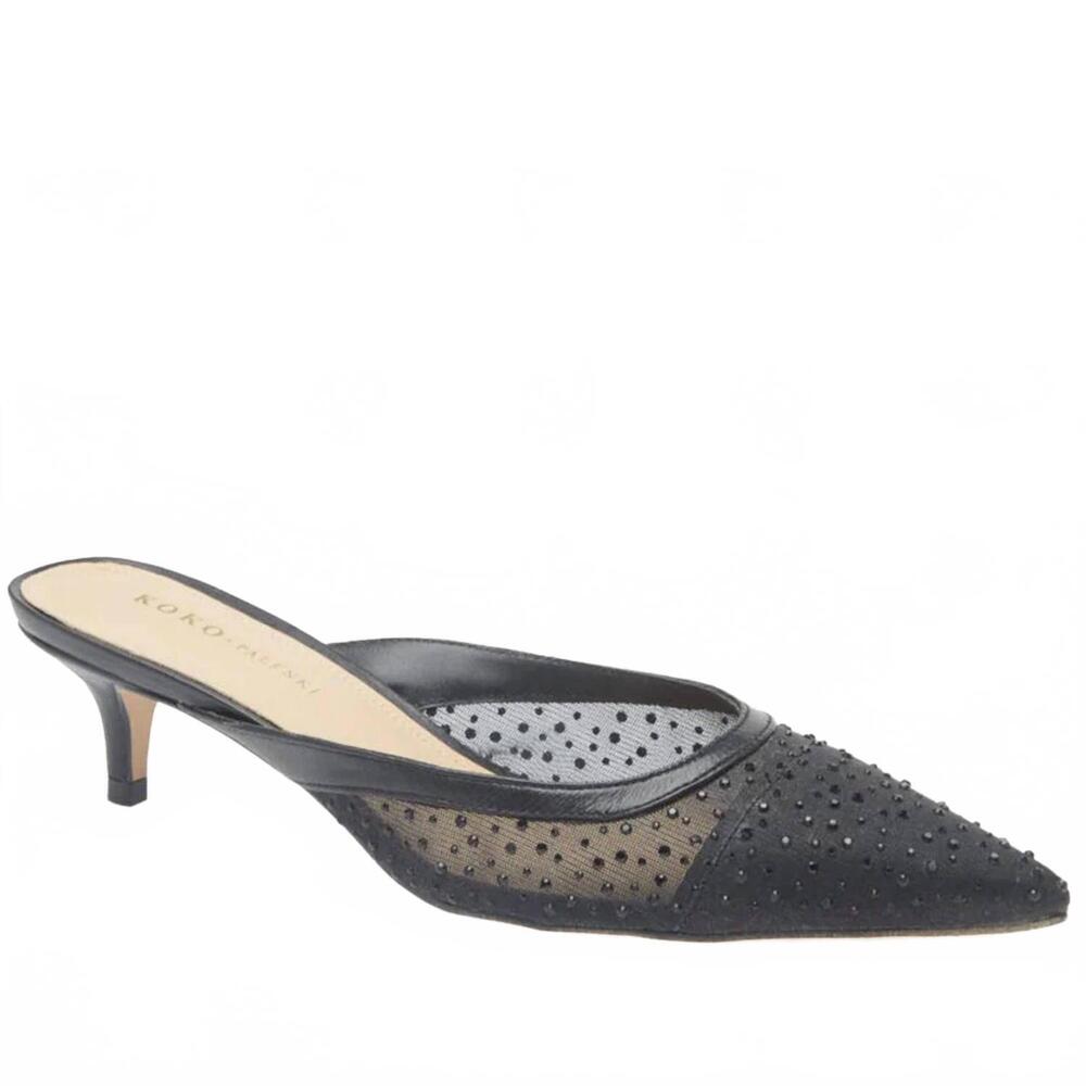 NEW KOKO + PALENKI women's piercee mule in black